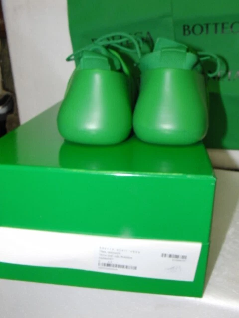 Scarpe da ginnastica Bottega Veneta verde scuro Tech Knit Gel gomma trail taglia E 42 NUOVE