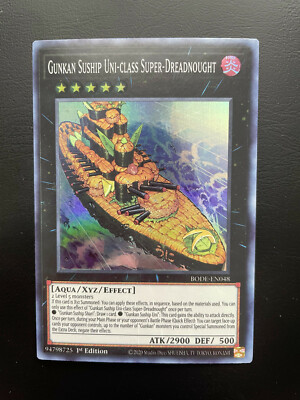 Yugioh BODE-EN048 Gunkan Suship Uni-Class Super-Dreadnought Super Rare 1st Ed NM