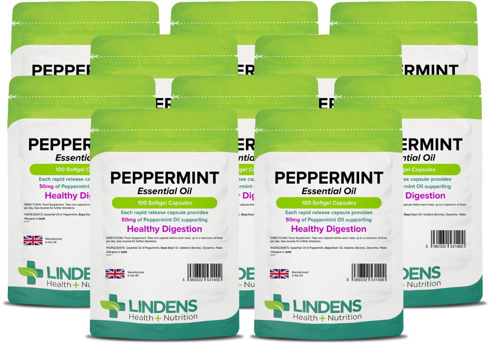 Lindens Peppermint Oil 50Mg 1000 Capsules H+N [1417] - Image 2