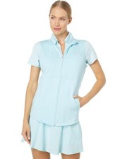 PUMA Women's Cloudspun Daybreak Golf Vest NWT Light Aqua Heather SIZE: MEDIUM