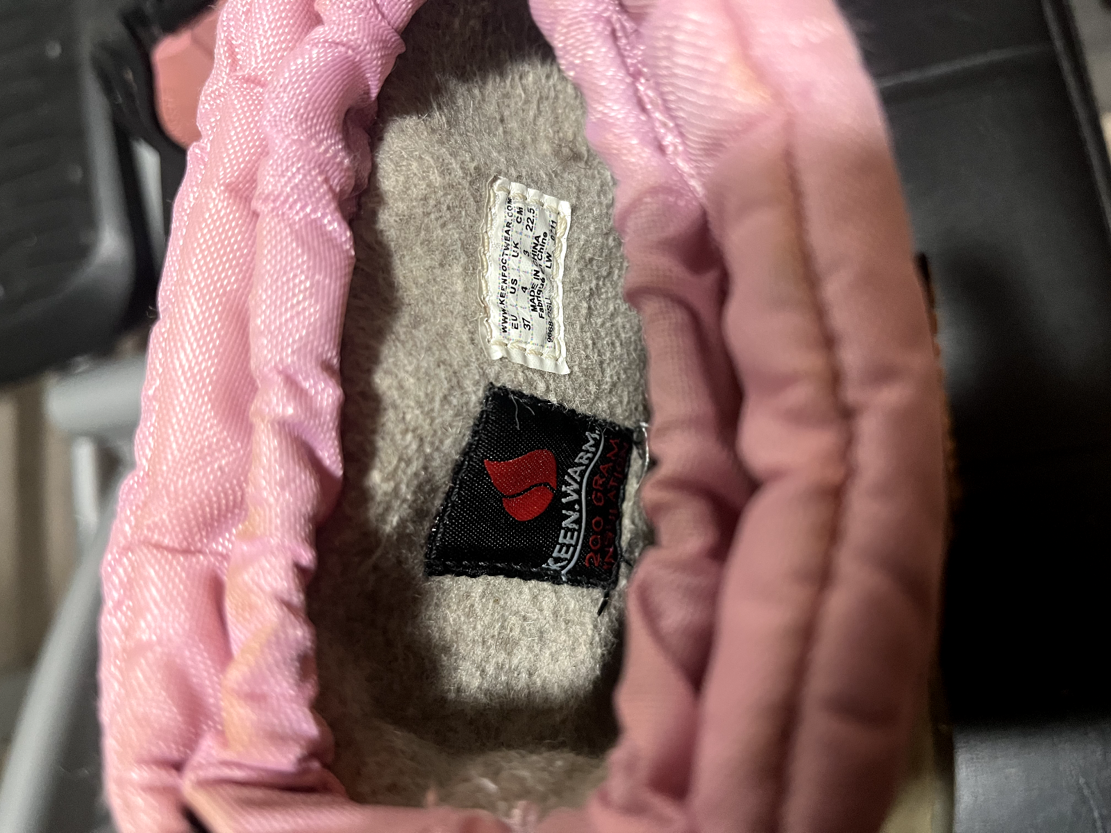 Stivali da neve invernali KEEN foderati impermeabili isolati bambini taglia 4 rosa 200 grammi ins