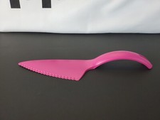 Tupperware Cake Pie Cutter Pink Server Knife Slicer Spatula Vintage Style New 