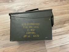 Nato Munitionskiste 600 CARTRIDGES 7.62 MM M 82 CARTONS LOT LC - 12470, Top Zust