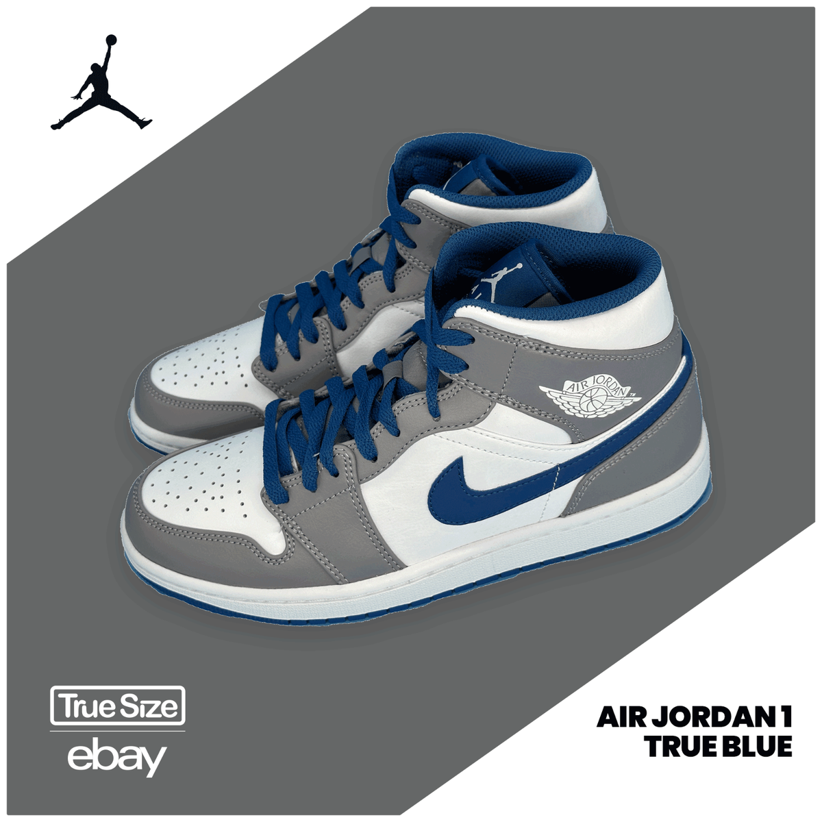 Nike Air Jordan Mid True Blue Cement Sneaker Herren DQ8426-014