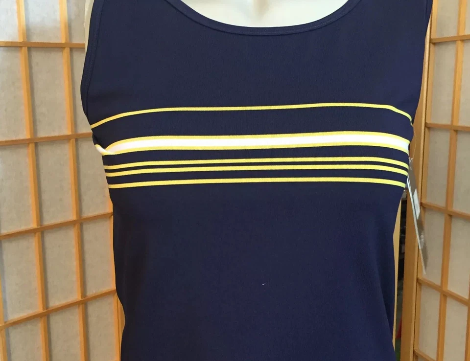 Camisa de tenis LBH azul sin mangas para mujer talla pequeña P hecha en EE. UU. Foto 3 de 4