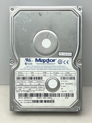 Maxtor 52049H4 20.5 Gig Refurbished 90 Day Warranty Free Shipping