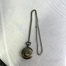 Men's Vintage Playing Poker Cards Royal Flush Quartz Pocket Watch Necklace Gift