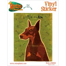 Doberman Red Dog Pet Vinyl Sticker Pet Breed Car Laptop Decal
