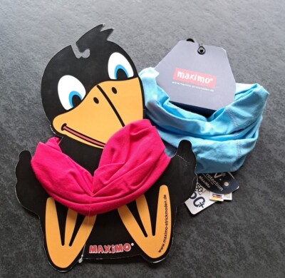 Maximo | Kinder Loop Schal Tuch Magic Scarf | pink oder hellblau | Gr. 1