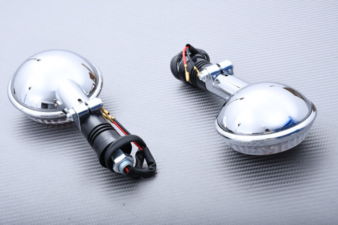Clignotant avant universel réversible en ABS pour moto de route Yamaha XV250 Virago - 2