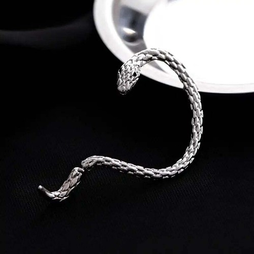 Snake Cuff Earring for Women Gothic Gold Silver Snake Shape Earrings Punk Snake - Picture 4 of 7