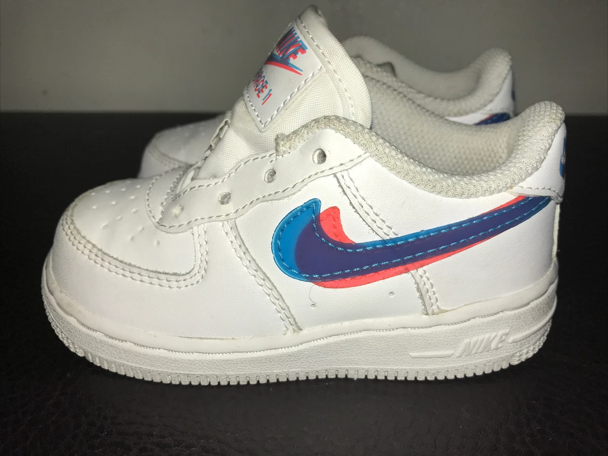 Nike Force 1 LV8 KSA TD White/Blue Hero-Bright Crimson - CJ7161