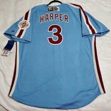 Majestic AUTHENTIC 52 2XL, PHILADELPHIA PHILLIES BRYCE HARPER, COOL BASE JERSEY