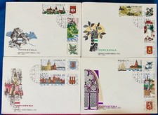 1969 POLAND Set of 4 FDC TOURIST PUBLICITY LANDSCAPES