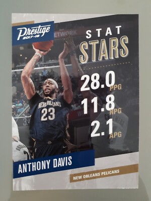 2017-18 Panini Prestige Stat Stars Anthony Davis #3 New Orleans Pelicans NBA