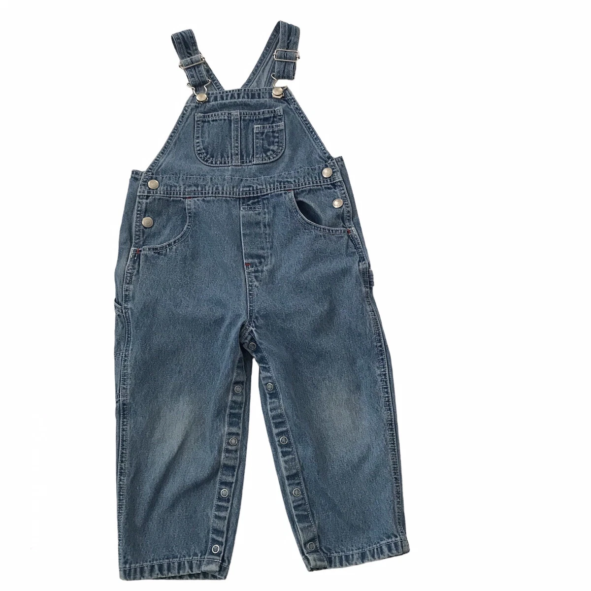 Baby Gap Overalls Vintage Denim Classic Bib 3 Boy Girl Blue Jean Carpenter Logo