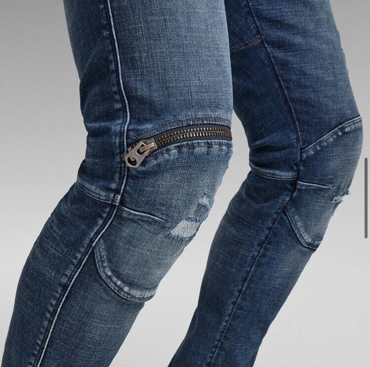 G-Star Raw Men's 5620 Knee Zip Skinny Jeans Baltic Sea MSRP G-Star Raw Men's 5620 Knee Zip Skinny Jeans Baltic Sea MSRP