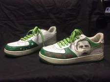 Rare Green & White, Nike Air Force I, Obama YES WE CAN/CHANGE. Mens Size 8