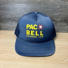 Vintage Pac Bell Hat Cap Snapback Blue Foam T...