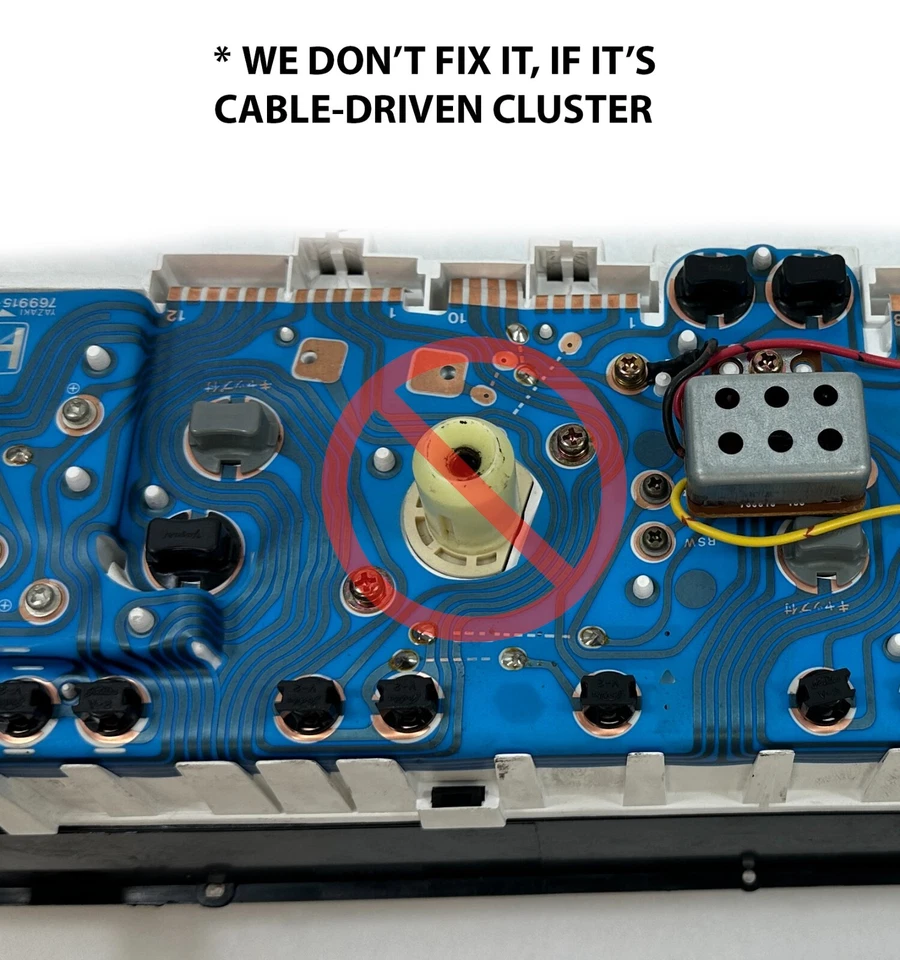 Cuadro de instrumentos de tablero de camioneta Toyota 1992-1995 pantalla *SERVICIO DE REPARACIÓN* Foto 4 de 4