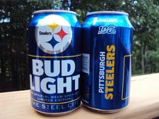 NFL 100th  BUD LIGHT Kickoff * PITTSBURGH STEELERS * 12 oz beer can / BUDWEISER