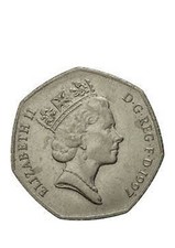 1997 50p Fifty (small) Pence Coin - Britannia Includes eBay 10p + 7% Fee