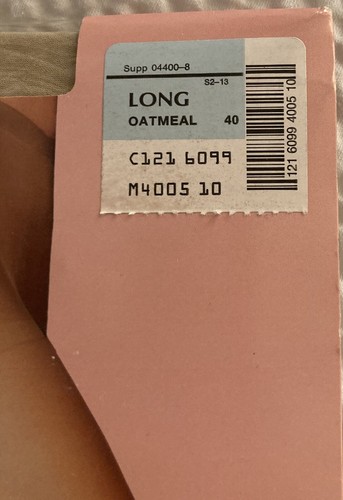 JCPenney Sheerest Support Sandalfoot Pantyhose Long 40 Oatmeal Pantihose New - Picture 2 of 4