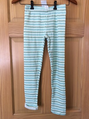 NWT Gymboree Cozy Fleece Lined Green Blue Diamond Leggings Girls Outlet ...