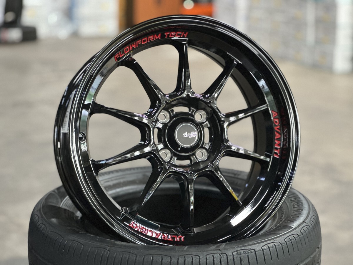 New 16x7 Advanti TALLO DST (4 Wheel) 4x100 BLACK Fit HONDA TOYOTA