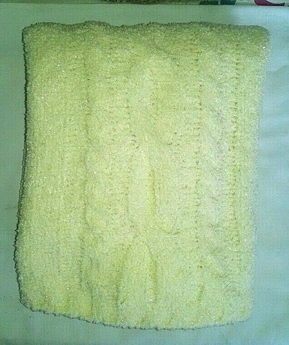 Girls Pre-teen Beautiful Light Yellow Soft Winter Cable Sweater Top Sz L 10-12 - Picture 6 of 6