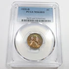 1932 D PCGS MS64 RB Red Brown Toned Lincoln Wheat Penny Cent 1c US Coin #60460B