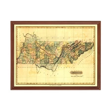 Old Map of Tennessee 1826 - Vintage Tennessee Art