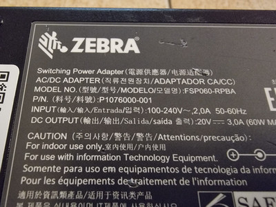 Zebra Netzteil 20 V 3.0 A FSP060-RPBA.