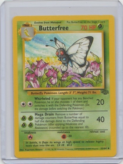BUTTERFREE - 33/64 - Jungle - Pokemon Card - LP