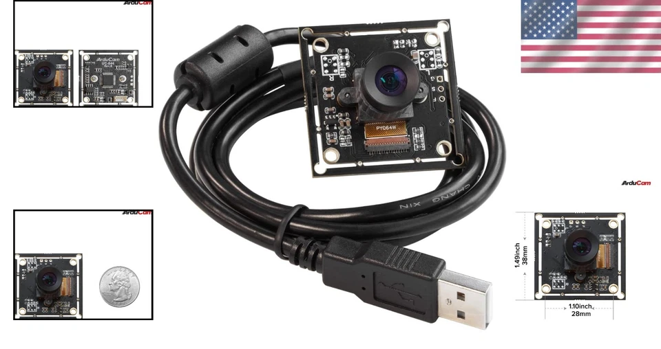 High-Speed 50fps Global Shutter USB Camera, 2MP Monochrome - Image 2 of 4