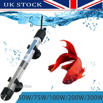 100W Aquarium Marine Fish Tank Heater Submersible Temp Water Thermostat Tropical - Image 1 of 4