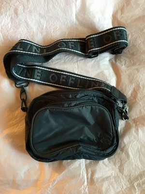 Offline by Aerie Green Nylon Cross Body Bag NWT Two zipped compartments