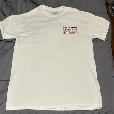 Travis Scott Look Mom I Can Fly 'Movie Merch Stamp' White Men s Size Large
