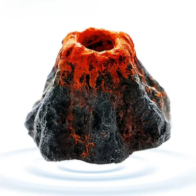 HOMEFISH 1Pcs Fish Tank Landscaping Simulation Volcano Aquarium Accessories Rock