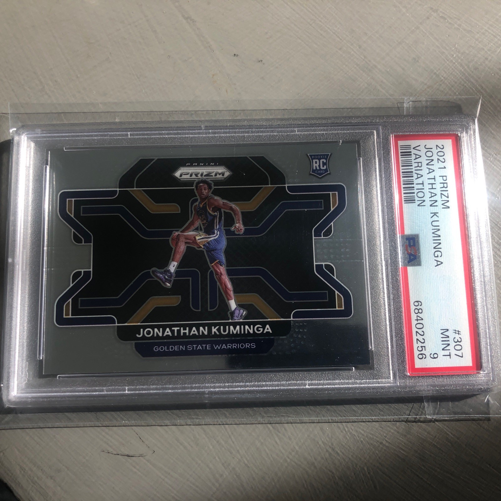 2021-22 Panini Prizm Jonathan Kuminga #307 RC Rookie Variation PSA 9