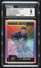 2016 O-Pee-Chee Platinum Rainbow Color Wheel Zach Werenski CGC 9 Mint Auto 0d9g