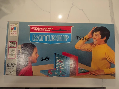 Vintage Battleship Complete Milton Bradley 1971 Box In Great Condition