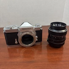 Nikon Nikkormat FT N Camera With Vivitar 105mm 1:2.8 Lens