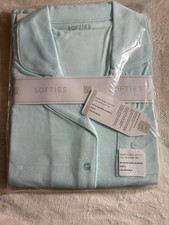 Women's New Softies Short Sleeve Notch Collar  Short Sleep Set Aqua Small