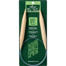 Clover 3016 29-19 Takumi Bamboo Circular Knitting Needles 29"-Size 19