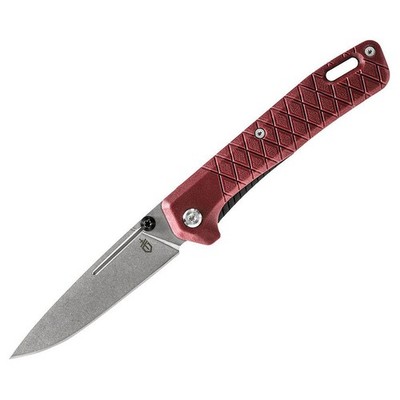 Gerber Zilch Taschenmesser mit 7Cr17MoV-Edelstahlklinge mit GRN-Griff in rot