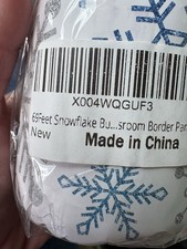 69 ft Snowflake Bulletin Board Paper Roll Paper Single-Sided White Blue Silver