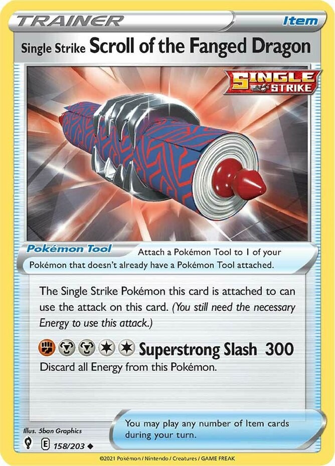 Single Strike Scroll of the Fanged Dragon - 158/203 - Uncommon - Near Mint - Swo