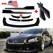 For Nissan Altima S Front Bumper Lip Chin Spoiler Body Kit Splitter Side Skirt