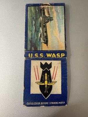 USS Wasp Match Book Cover WW 11